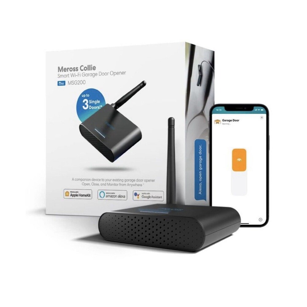 meross Smart Garage Door Opener Remote with External Antenna,Up to 3 Single Door